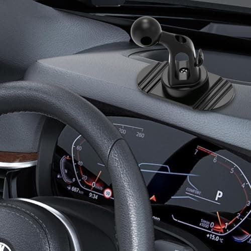 Car Phone Holder Mount - Ball Head Dashboard Phone Holder,Car Phone Base for Dash, 360° Rotation, Sturdy, Shock Absorbing — view 2