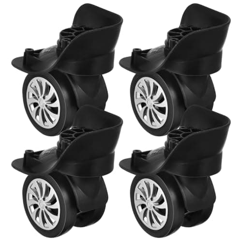 BESTonZON 4pcs Luggage Wheels Replacement Suitcase Wheel Replacement Swivel Caster Set Spare Rollers Universal Wheel Accessories for Travel Suitcase Repair Flexible Rotating Diy Parts