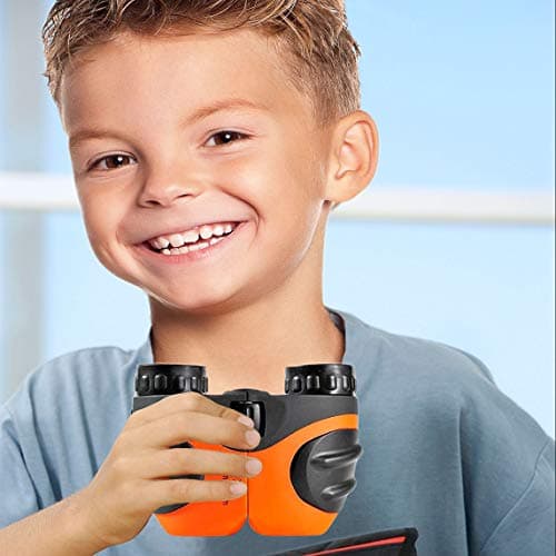 Best Toys for 4-9 Year Old Boys,JRD&BS WINL Toys Binoculars For Kids,8x21 Compact Telescope Boys Gifts 10 Years Old to Wildife and Theater,Gifts for Girl 8 Year Old(Orange) — view 2