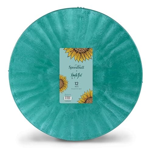 Speedball 12 Inch Round Universal Pottery Wheel Bat, Teal, Special Edition Color for Ceramics and Clay Work