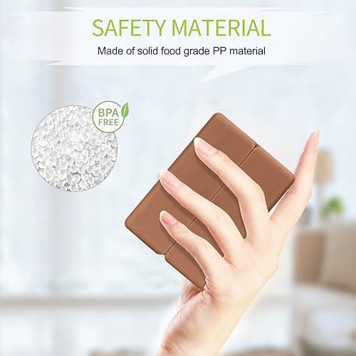 FYY 7 Day Pill Organiser, Travel Tablet Box, [Foldable Design] Weekly Medication Case, Portable Daily Supplements Storage Organizer for Vitamins, Cod Liver Oil, Small-Brown — view 6
