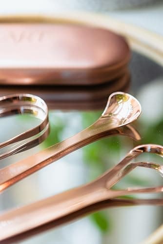 Premium Copper Tongue Scraper Kit - 100% Pure Copper for Fresh Breath & Oral Hygiene - Includes Travel Case, 3 Different Designs Included Tongue Cleaner, Oral Hygiene, Antibacterial, eco Friendly — view 5