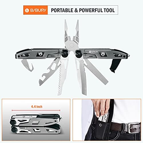 BIBURY Multitools Pliers, 18 in 1 Titanium Plating Multi-Tool — view 6