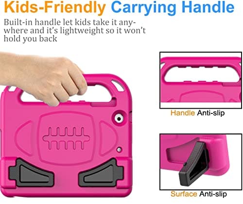 Surom Kids Case for iPad Mini 1 Mini 2 Mini 3 7.9 inch, Rose Pink — view 6