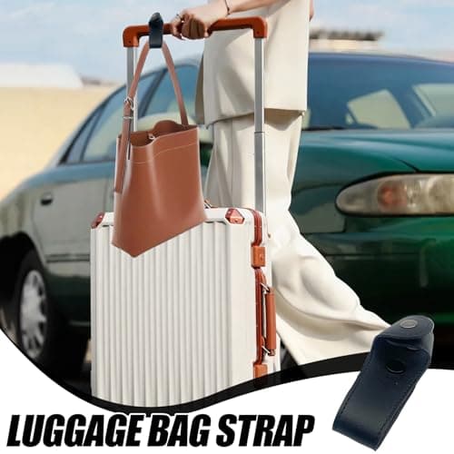Luggage Belt Strap - Secure Attachment Strap, Small Buckle Design, Faux Leather Travel Accessory | Packing Organizer for Cruise, Laptop Tablet Camera Messenger Gym Bag Use, Multi-Purpose Fit — view 2
