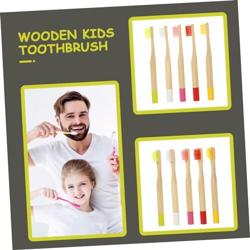 CALLARON 5pcs Boys and Girls Toothbrush Set Soft Bristles Portable Bamboo Charcoal Toothbrushes for Travel Eye-catching Colors for Boys and Girls Essentials — view 3