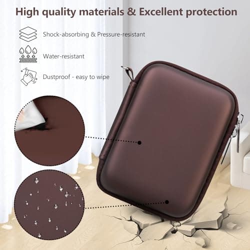 Supmay Travel Case for Kodak Pixpro C1 – Ultra-Compact Digital Camera, 13MP Compact Point and Shoot Digital Camera Portable Storage Holder with Mesh Bag for Charger and Charging Cable, Brown — view 4