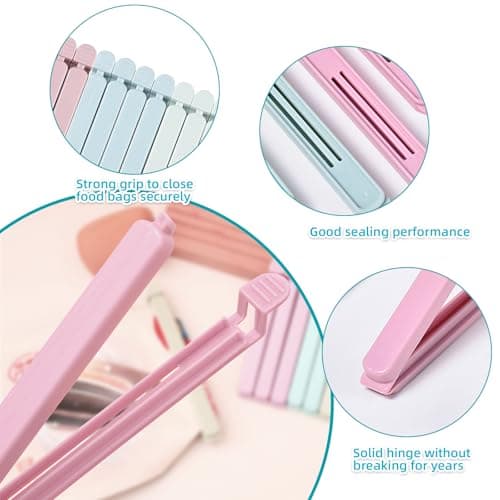 10 Pack Large Food Bag Clips, Clip Closure Bag,Sturdy Plastic Food Clips — view 3