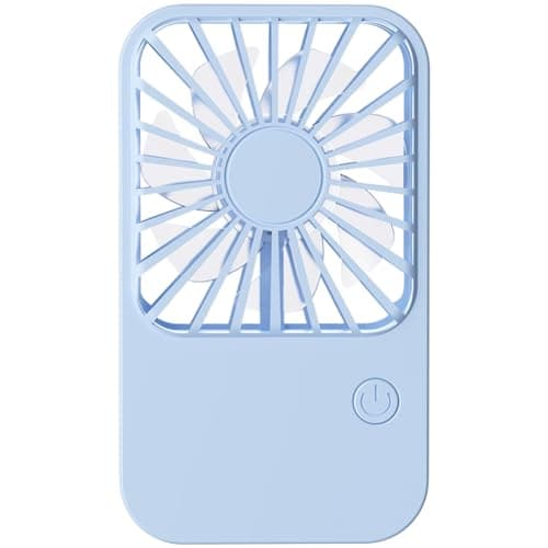 NiuLumea USB Rechargeable Pocket Fan, 3 Speed Portable Handheld Cooler, 180?? Wide Airflow Desktop Stand Fan, Type- Charging Lightweight Travel Cream — view 3
