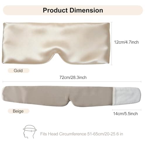 HIDOLL Blackout Silk Sleep Eye Mask for Women Men 100% Natural Mulberry — view 3