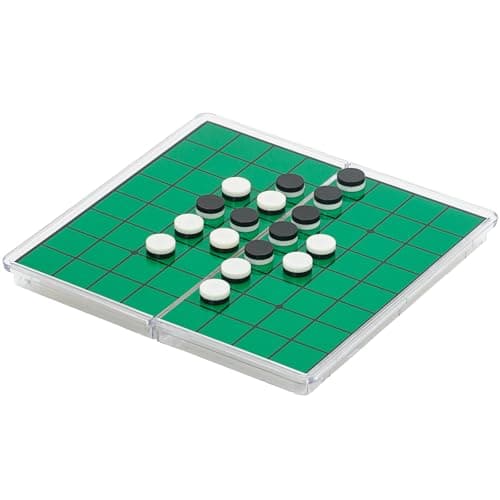 KOKOSUN Reversi Board Game Set -15 Centimeters, Mini Magnetic Folding Portable Travel Board Game for Kids - Pocket Crystal Style