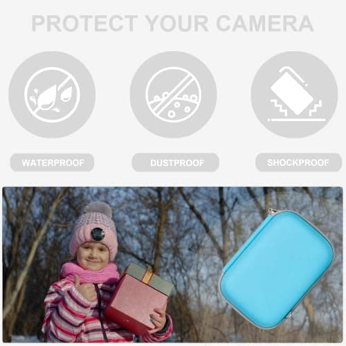 Leayjeen Case Compatible with GREENKINDER Kids Camera Instant Print, with Shoulder Strap and Handle, Christmas Birthday Toddler Boys Gifts for Girls(Case Only) Blue — view 2