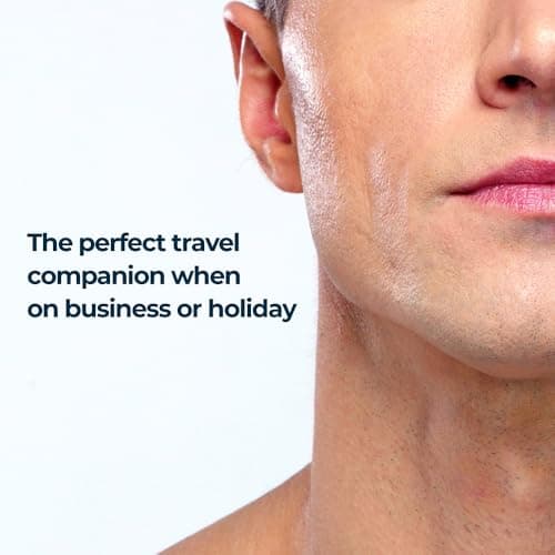Paul Anthony Travel Pro Battery Operated Men's Compact Foil Shaver, Titanium Flexible Blade, Retractable Side Trimmer,Rubberised Finish, 2 x AA Battery Operated - Orange - H5001A — view 5