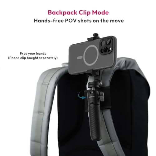 ULANZI MT88 Compact Travel Tripod - Portable Mini Tripod With 1/4 Inch Screw, Vlogging Mount - Compatible With DJI Pocket 3/Pocket 4, Insta 360 X5, DJI Osmo Action 5/4/3, Other Action Cameras — view 3