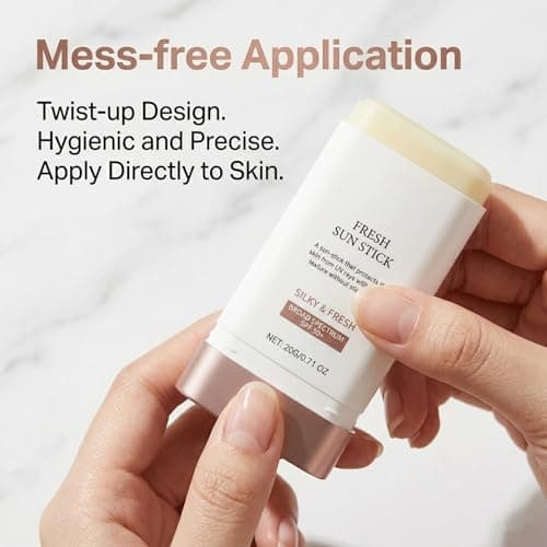 SPF 50 Sunscreen Stick For Face & Body, Invisible No White Cast Korean Sunscreen SPF 50+, Lightweight Water Resistant Mineral Sunscreen SPF 50, Travel Sunscreen SPF Stick, UVA/UVB Protection — view 6