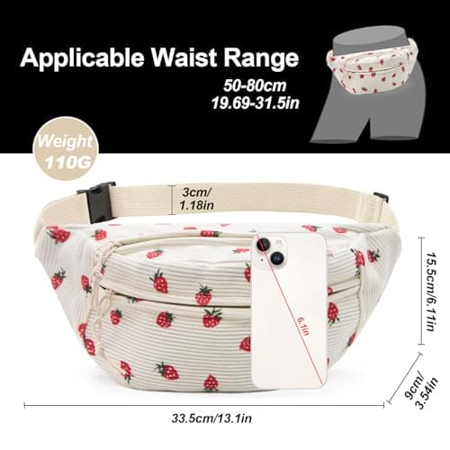 Long Keeper Cute Corduroy Bumbag Crossbody Fanny Pack Waist Bag for Women — view 2