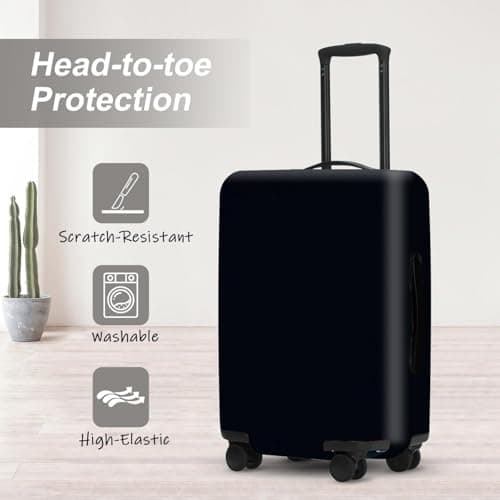 Treer Suitcase Covers for Luggage 18-32 Inches, Elastic Luggage Covers for Suitcases Medium Large Lightweight Washable Dustproof Protectors with Zipper Anti-Scratch (Artistic Quicksand 10,M) — view 6