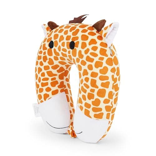 Mousehouse Gifts - Orange Giraffe Memory Foam Travel Pillow, Plush Neck Support for Kids and Adults — view 6
