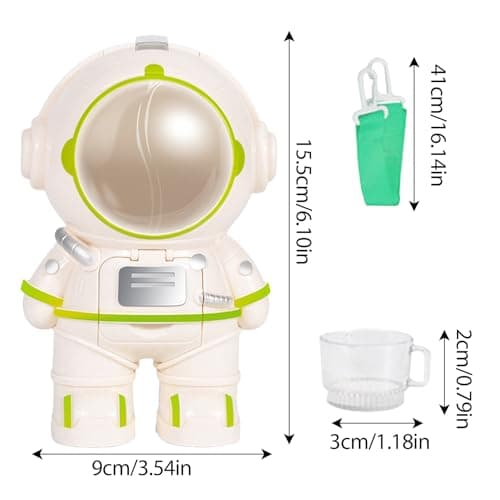 Water Dispenser Toy For Kids - 250ml Astronaut Dispenser, Cup, Strap | Portable Durable Safe Material Fun Desktop Design Hydration Accessory Entertainment (for Boys Girls Home Travel Classroom Play) — view 5