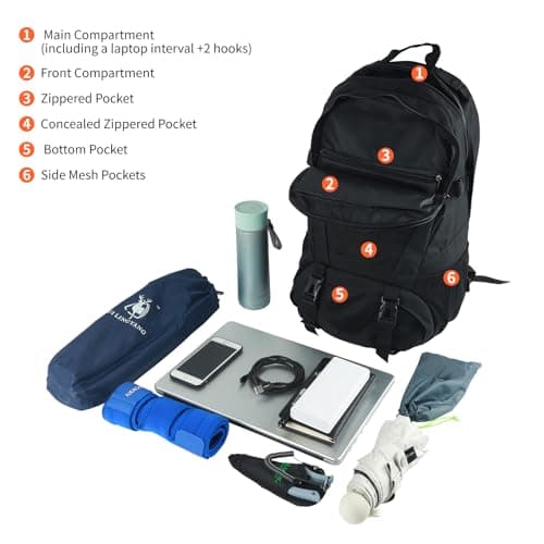 Jueachy Military Tactical Backpack 30L Water Resistant Rucksack for Men — view 6