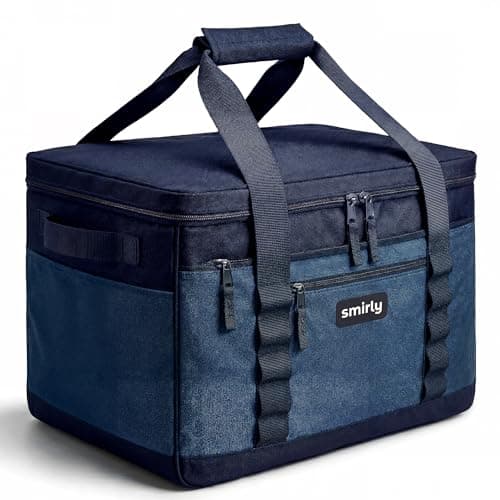 SMIRLY 37L Cool Bag, Large Insulated Picnic Bag and Camping Bag, Blue