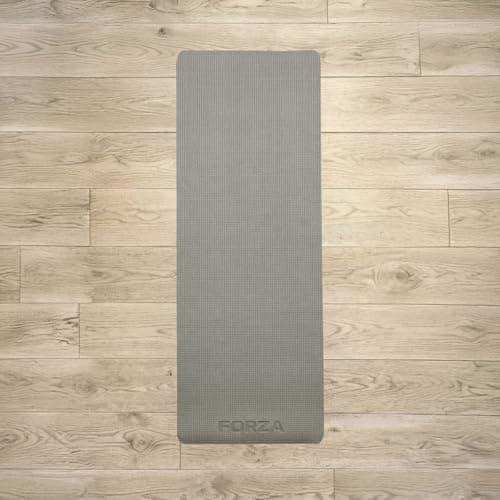 FORZA PVC Yoga Mat Non-Slip Exercise Mat – Lightweight Textured Foam Mat for Yoga, Pilates, Stretching & Home Workouts – Durable Mat for Gym (Charcoal, Pack of 1, Without Carry Strap) — view 5