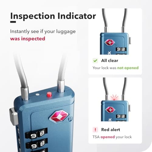 NovLock Suitcase Locks, TSA Approved Luggage Locks, 4-Digit Travel Padlocks — view 5