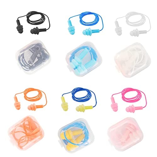 Ear Plugs for Swimming,Sleeping Noise Cancelling,Snoring,Shoting,Working, Reusable Silicone Earplugs, Super Soft Ear Plug for Noise Reduction, Ears Protection (6 Colors)