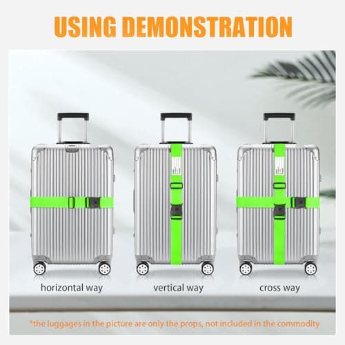 BILIONE Luggage Straps TSA Approved Add a Bag Premium Accessory for Travel Bag Closure (2-Vivid Orange) — view 6