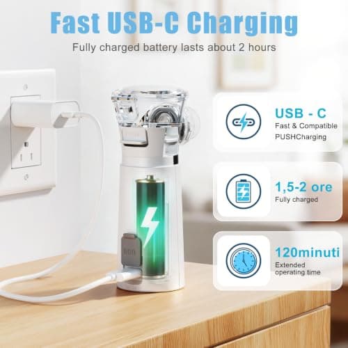 Mistara Portable Nebuliser Machine for Adults & Kids, Silent Self-Cleaning — view 3