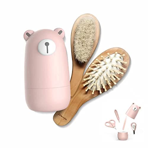 Baby Nail Clippers Set, Baby Nail Kit with Cute Case, Infant Manicure and Pedicure Health Grooming Care Can for Newborn, Kids and New Parents As Shower Gifts (Light Pink)