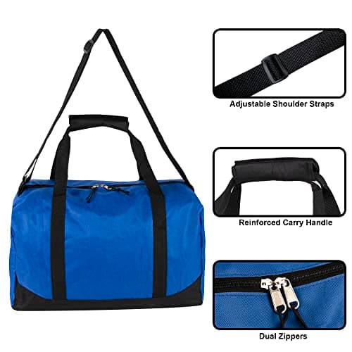 Trail maker 30 Liter, 17 Inch Canvas Duffle Bags for Men and Women -Travel Weekender Overnight Carry-On Shoulder Duffel Tote Bags (Blue) — view 2