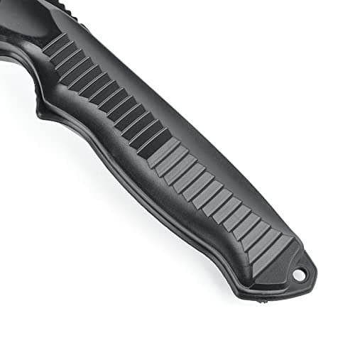 QIRUIMY Tactical Plastic Knife,Bendable Rubber Combat Knife with Sheath,Airsoft Military Training Enthusiasts CS Cosplay Dagger Model Dress Up Accessory (Black) — view 5