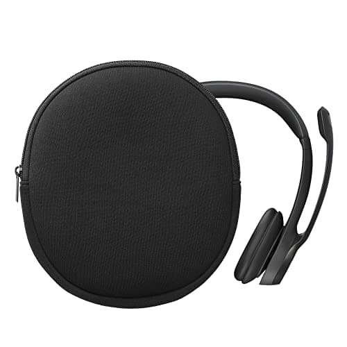 kwmobile Neoprene Headphone Case for H390 Cover – Over-Ear Headset Storage Pouch - Soft Travel Carry Bag Black