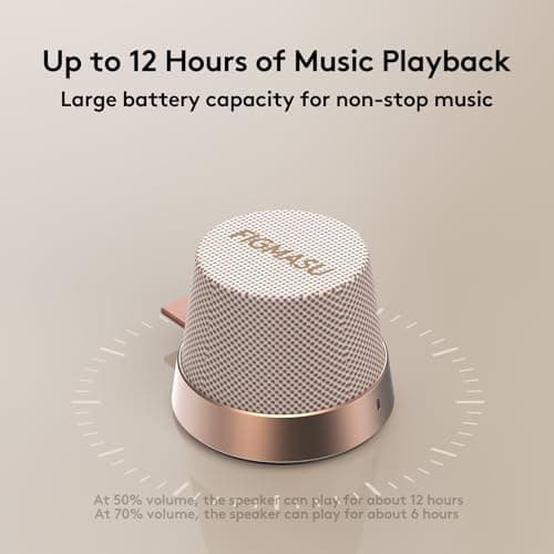 FIGMASU Magnetic Speaker Mini Bluetooth Portable, Phone or Tablet Stand Wireless Speakers Lightweight Small But Loud, Waterproof Speakes for Travel, Bike, Outdoors, Shower, for His/Her Birthday — view 6
