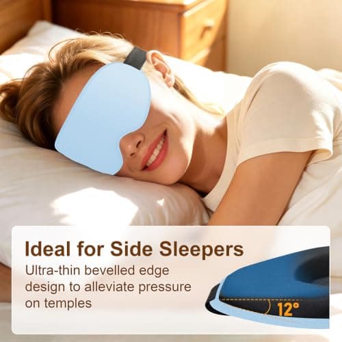 Gritin 100% Blackout Sleep Eye Masks for Women&Men, Side Sleepers Friendly — view 4