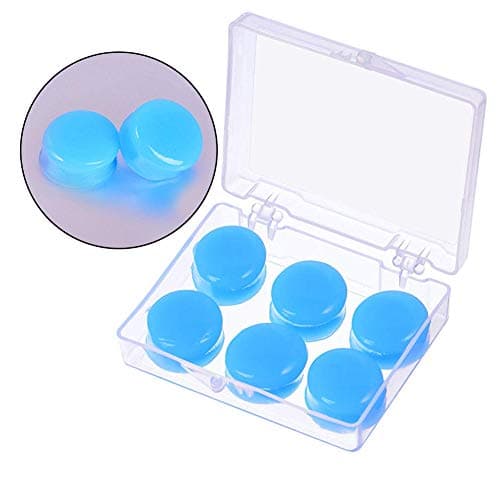 12 PCS Silicone Ear Plugs Soft Protective Waterproof Noise Cancelling Putty Ear Plugs Moldable Earplugs Set with 2 Clear Storage Boxes for Swimming Sleeping — view 3