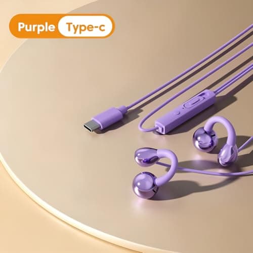 3.5mm/Type-C Wired Headphones, Perfect for Sleeping, Snoring, Travel, Meditation, Relaxation, Ear Clip Type Not In Ear HiFi Wire Control With Microphone Earphones — view 2
