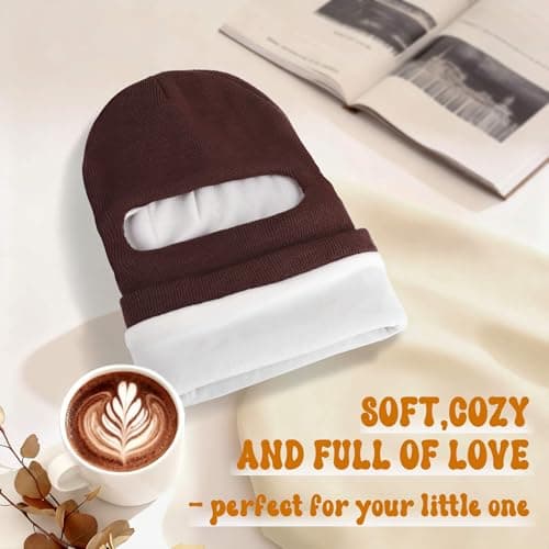 DRESHOW Kids Winter Warm Hat Scarf Baby Earflap Beanies Fleece Lined Knit Hood Toddler Hat Windproof Balaclava Kids 1-6 Years — view 6