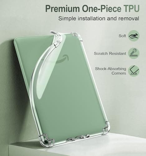 MoKo Case for 6" Kindle (11th Generation-2024/2022),Clear — view 4