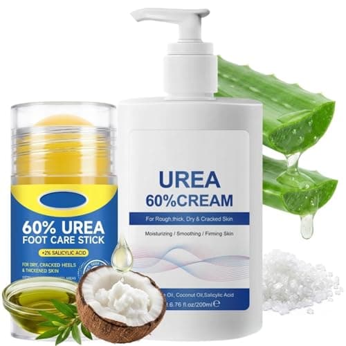 60% Urea Cream and Foot Care Stick Set, 2-Step Kit, 200ml+40g