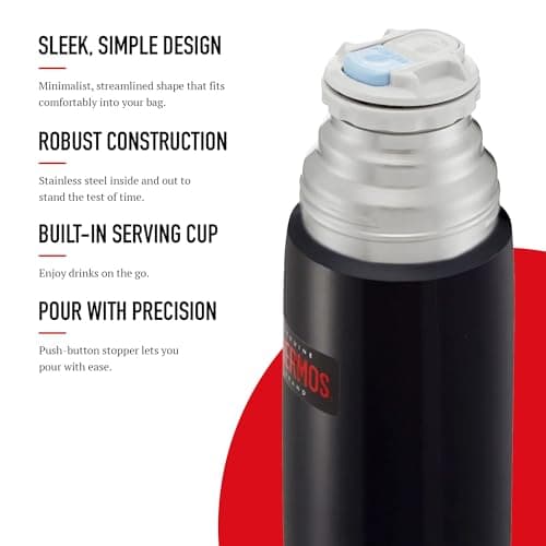 Thermos Light & Compact Blue Drinks Flask (1L) 14h Hot | 24h Cold — view 3
