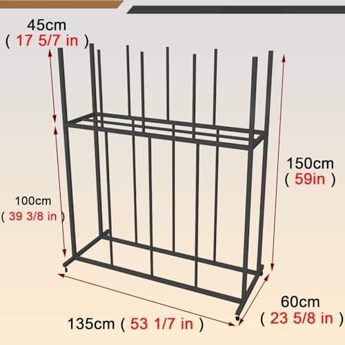 HDYZJQ Carton Storage Rack with Caster Wheels, Carbon Steel Organizer Stand/Utility Cart, for Cardboard/Panel/Packing Box, Portable Utility Cart(Hold 100-150 Pcs) — view 2