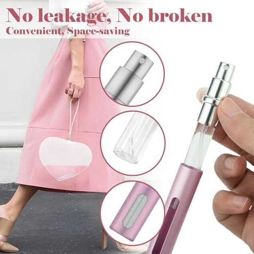 OBSGUMU 4pcs Mini Perfume Travel Bottle, Perfume Atomiser Refillable, 5ML Spray Bottles, Portable for Travel Holiday, Outdoor Activities and Business — view 2