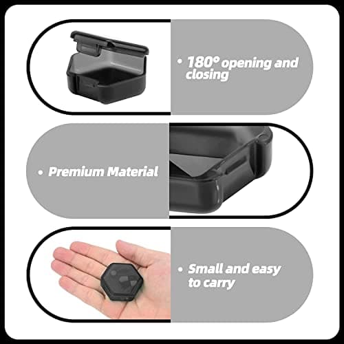 3 Pcs Pill Organizer Small Travel Pill Box Waterproof Portable Tablet Case Medicine Holders Mini Organiser for Vitamins, Supplements, Medication Outdoor Travel Camping (3 Black) — view 4