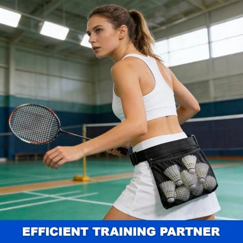Wihozte 2 Pcs Tennis Ball Holder Adjustable Waist Pouch for Tennis, Adjustable Pickleball Tennis Ball Waist Pouch, Portable Lightweight Ball Holder Storage Bag for Training Running & Hiking — view 4