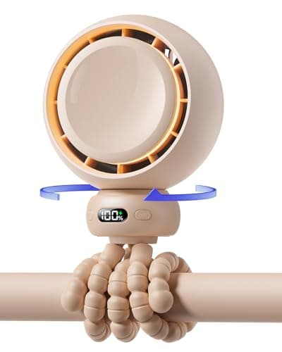 Bearwind Pram Fan, 60° Auto Oscillating Stroller Fan, 4400mAh Rechargeable