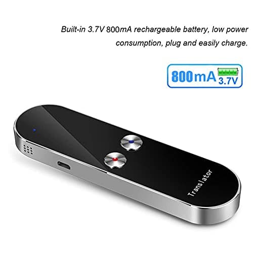 KGFDSGDS Smart Instant Language Translator Device, Portable Two-Way Voice Interpreter, 68+ Languages Smart Translations in Real Time, for Travel Shopping Business,Silver Hello — view 3