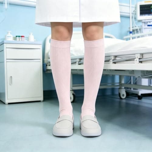 YUEDGE 3 Pairs Compression Socks for Women, Travel Flight Socks, Compression Support Stockings for NHS Workers, Pregnancy, Running, Cycling, Activewear, Size 4-7 — view 6