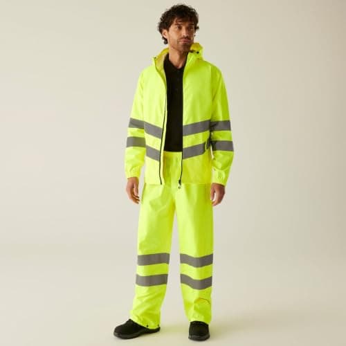 Regatta TRW497 20070 Professional Hi-Vis Waterproof and Windproof Pack away Jacket, Yellow, L — view 6